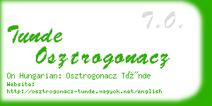 tunde osztrogonacz business card